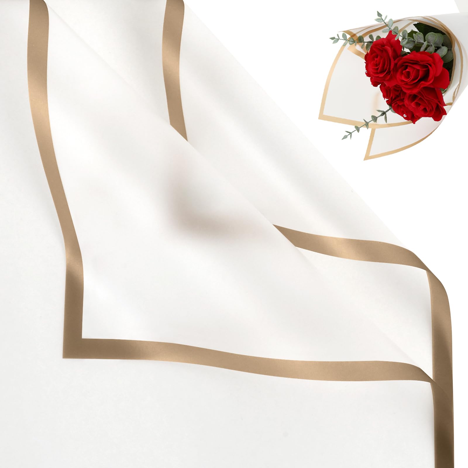 Papel De Embrulho De Flores Nescci Waterproof 20 Folhas (neblina)