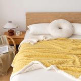 Manta Ukeler Bohemian Sherpa Twin Size Amarela