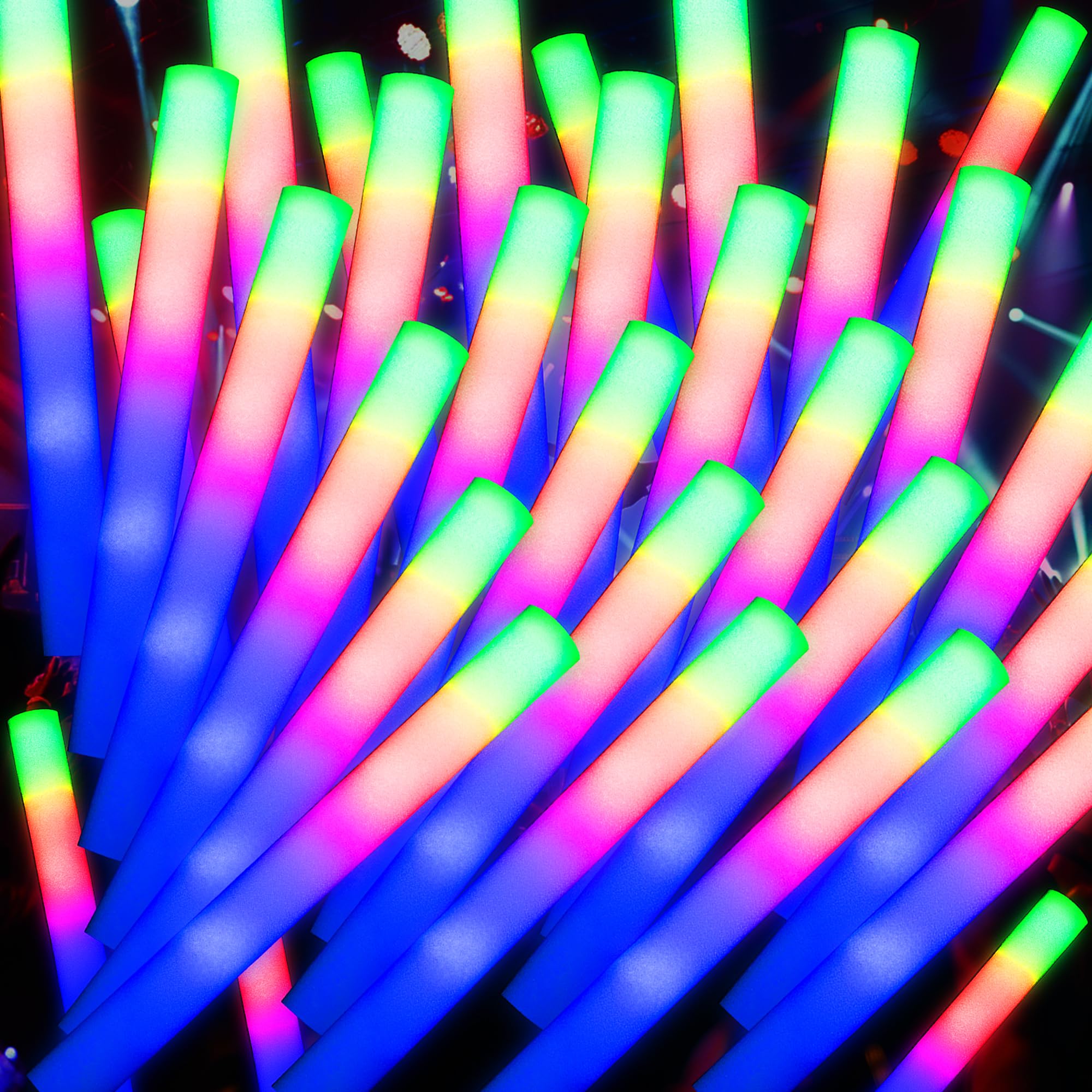Led Foam Glow Sticks Jodoueir Para Festa De Casamento, Pacote Com 68