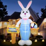 Decorações Infláveis De Coelhinho Ao Ar Livre Domkom 8 Pés Com Led