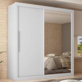 Guarda-Roupas 2 Portas Solteiro Real Branco Acetinado