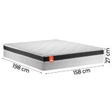Cama Box Baú Casal Queen Colchão Molas Ensacadas Real 158x198x68cm Cinza / Preto - Suporta Até 130kg Por Pessoa