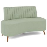 Sofá 2 Lugares Para Sala Living 135cm Pés Palito Tamar K04 Bouclê Verde Água - Mpozenato
