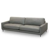 Sofá 4 Lugares Para Sala 270cm Alicie L08 Couro Cinza Claro - Mpozenato