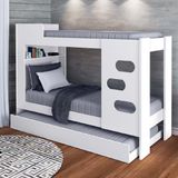 Beliche Floripa com Cama Auxiliar Eleganza J&A Branco