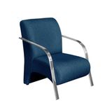 Poltrona Azul Suede Venus Premium - Santo Box
