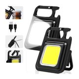 Chaveiro Mini Lanterna Led Potente Recarregável Mosquetão