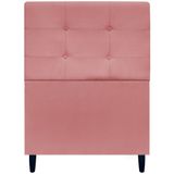 Cabeceira Para Cama De Solteiro 90 Cm Ivy Suede Rosê Suede