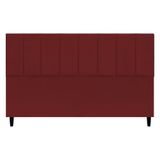 Cabeceira Para Cama Box King Size 195 Cm Classic Suede Vermelho Suede