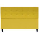 Cabeceira Para Cama King 195 Cm Ivy Suede Amarelo Suede