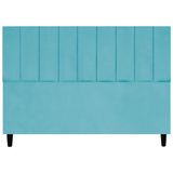 Cabeceira Para Cama King 195 Cm Elen Suede Azul-turquesa Suede