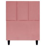 Cabeceira Estofada Para Cama Box Solteiro 90 Cm Classic Suede Rosê Suede