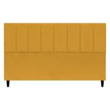 Cabeceira Para Cama Box King Size 195 Cm Classic Suede Mostarda Suede