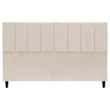 Cabeceira Para Cama Box King Size 195 Cm Classic Suede Bege Suede
