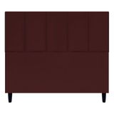 Cabeceira Estofada Para Cama Box Casal 140 Cm Classic Suede Bordô Suede