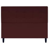 Cabeceira Para Cama Queen 160 Cm Ivy Suede Bordô Suede