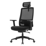 Cadeira Escritório Giratória Nr-17 Wall Street Presidente Fratini Tela Mesh Preto Base Rodízio Nylon