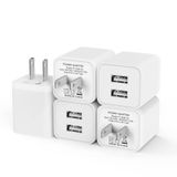 Carregador De Parede Usb Iwtkenw 2.4a De Porta Dupla Para Iphone, Samsung