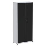 Armário Alto 2 Portas Pandin 80 Cm (largura) Inmetro Estrutura Aço Cinza E Portas Pretas C- Chave