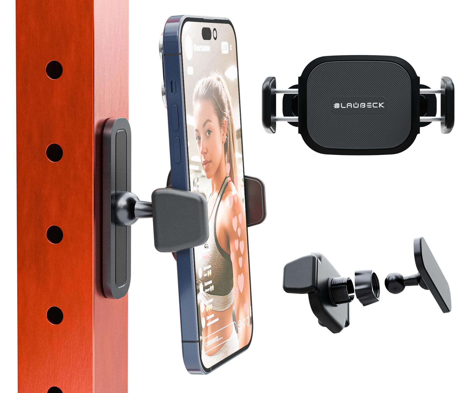 Suporte Magnético Para Telefone Blaubeck Para Montagem Em Iphone Para Academia