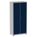 Armário Alto 2 Portas Pandin 80 Cm (largura) Inmetro Estrutura Aço Cinza E Portas Azul C- Chave