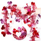 Tinsel Garland Adisher 20m Dia Dos Namorados Em Forma De Coração