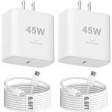 Carregador Bstaff 45w Para Iphone 16 Com 2 Cabos Usb-c De 6 Pés