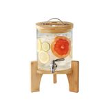Dispensador De Bebidas Goldtimo 5l Glass Com Suporte Para Festas