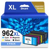 Pacote Combinado De Cartuchos De Tinta Dnart 962xl, Substituição Para Hp