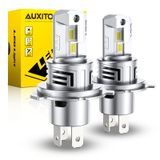 Lâmpada De Neblina Led Auxito 9003/h4 6500k Branca 30000lm Pacote Com 2