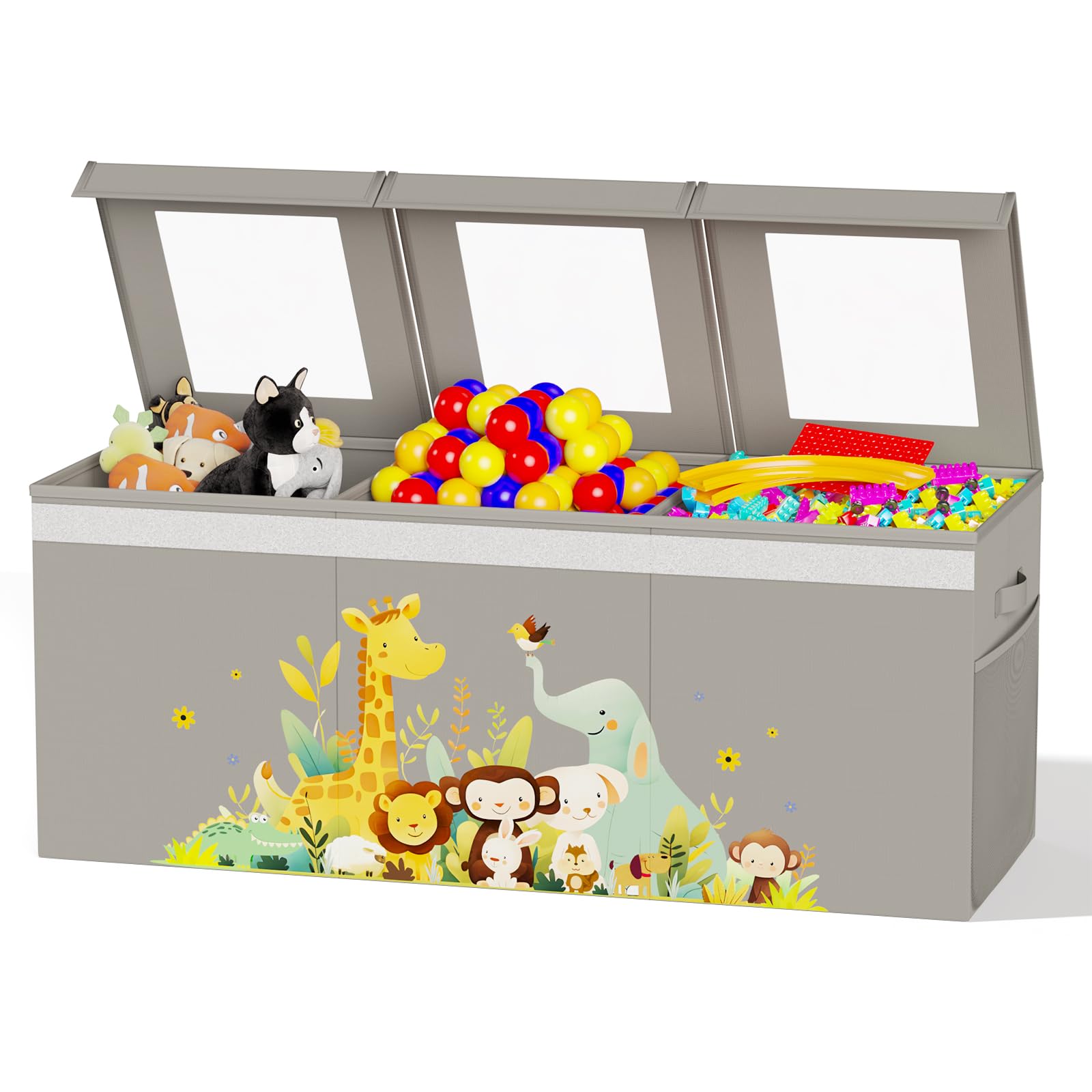 Organizador De Armazenamento De Brinquedos Bblike Extra Grande Com Janela Visível