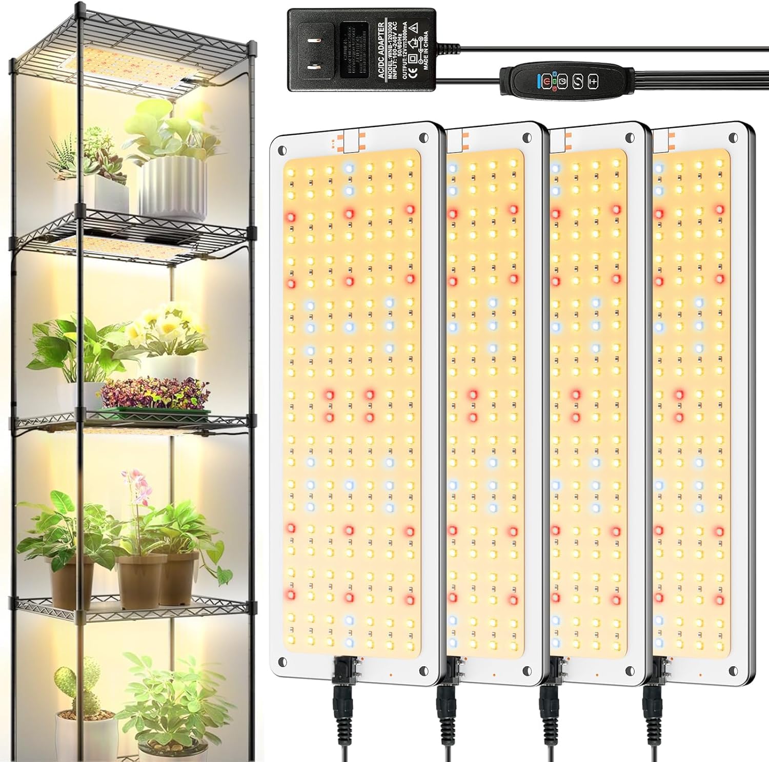 Luzes Led Grow Vpcrt6 Para Prateleiras, Pacote Com 4 Unidades Full Spectrum