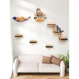 Prateleiras De Parede Cat, Conjunto De Móveis Para Gatos Grandes | Turosur