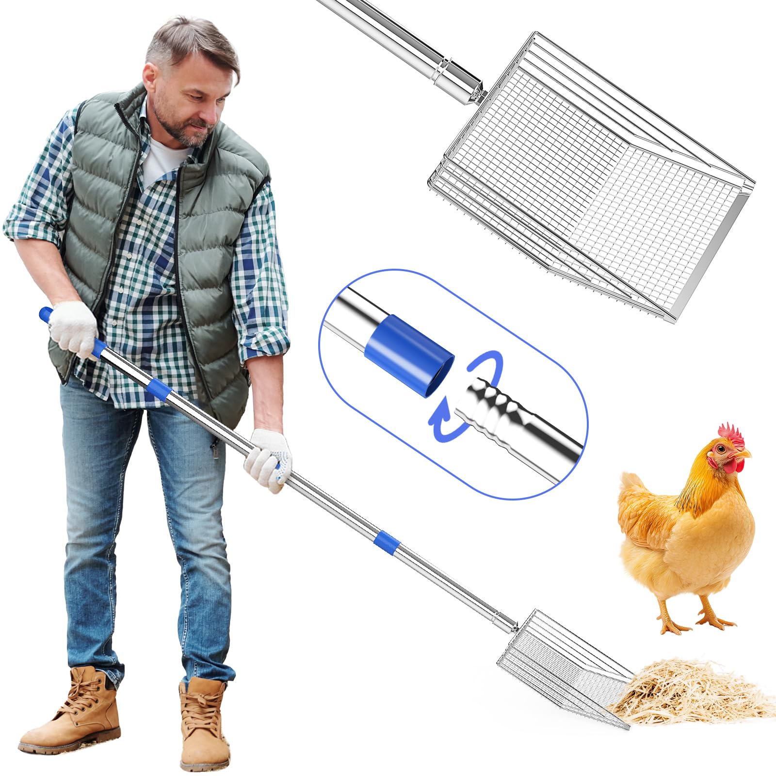 Colher De Cocô De Frango Viscogrip 4 Em 1 De Aço Inoxidável