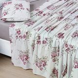 Jogo De Cama Solteiro Estampado 03 Peças 200 Fios Avere Lilac Lilac