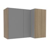 Aéreo De Canto Campanele 90cm Com 2 Portas Politorno Castanho-cinza