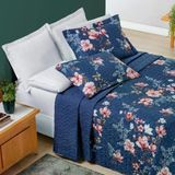 Cobre Leito Casal Estampado Percal 200 Fios 03 Peças Avere Encantada Encantada