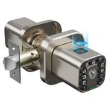 Maçaneta De Porta Com Impressão Digital Biométrica Inteligente Richelock Satin Nickel