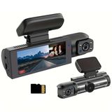 Câmera Dupla Dash Cam 1080p Frontal E Traseira Para Carros 32gb