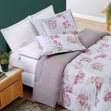 Edredom Casal Estampado Micropercal 200 Fios 03 Peças Avere Lilac Lilac