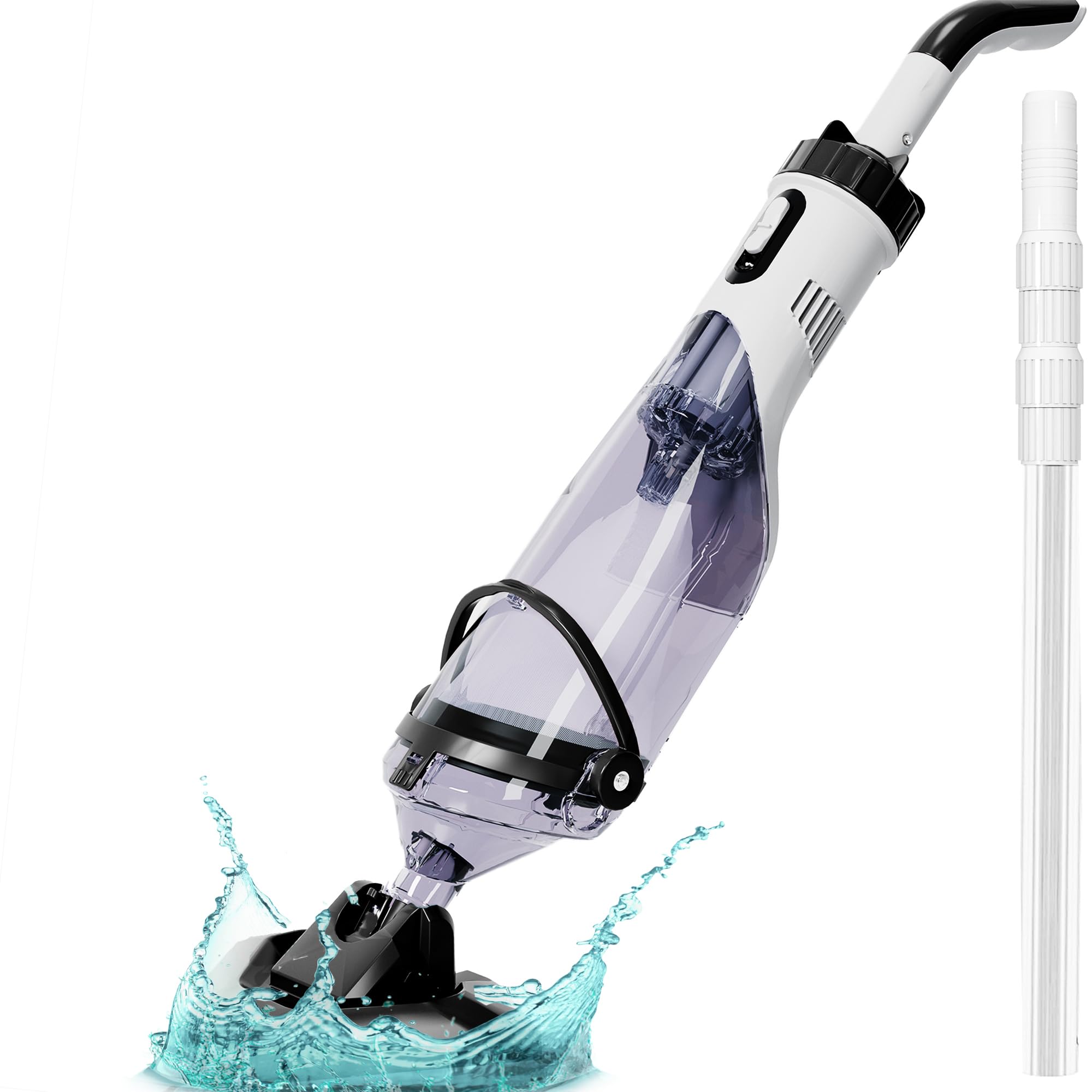 Aspirador Telescópico De Piscina Foting 3 Em 1 Sem Fio 19l/min 60min