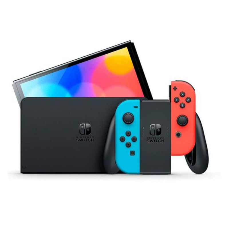 Console Nintendo Switch OLED Neon Colorido - Carrefour