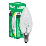 Kit 3 Lâmpadas Incandescente Taschibra Vela 25w E14 Clara 110v
