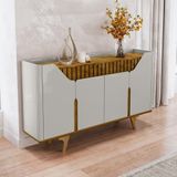Aparador Buffet Com 4 Portas Retrô 160cm Multimóveis Cr50105 Off White Naturalle
