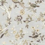 Papel De Parede Thema Folhagem Cinza 28845