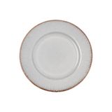 Prato Sobremesa Em Cerâmica Linear 20cm Lyor Cinza