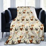 Cobertor Carwayii Chicken Hen Rooster Flannel 150x200cm