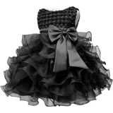 Vestido Infantil Para Menina Jup&#39;elle Birthday Party Flower Girl 4t Preto