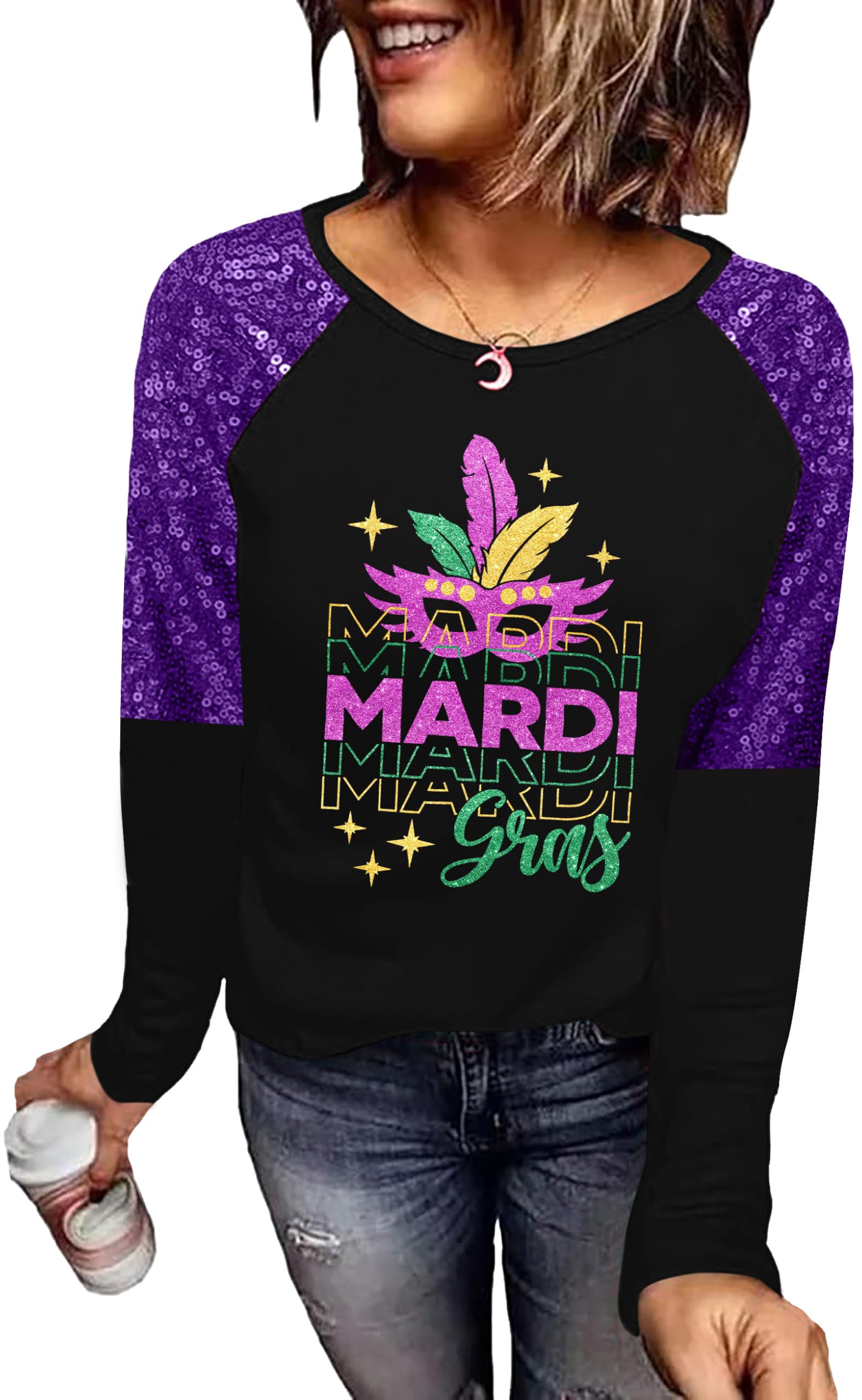 Camiseta Newwen Mardi Gras Para Mulheres Carnival Fat Tuesday