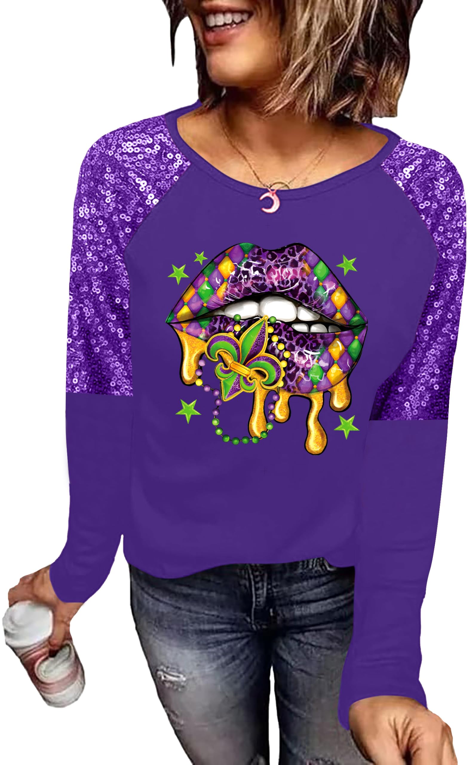 Camiseta Newwen Mardi Gras Para Mulheres Carnival Fat Tuesday